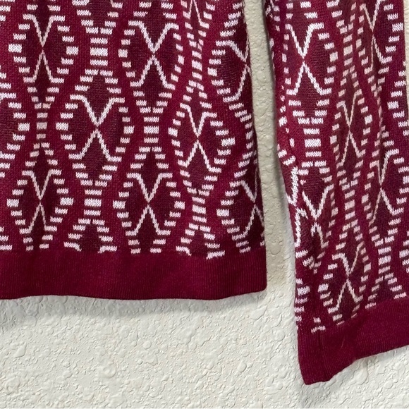 Art of Rhetoric Burgundy White collared full button cardigan sweater. Men’s M - Picture 5 of 7